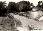 The  rickety wooden Bridge before we started